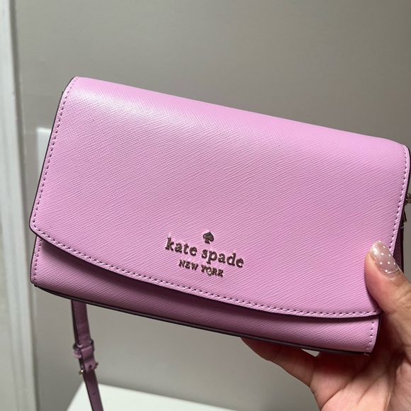 Kate Spade Staci Small Flap Crossbody Bag in Berry Cream - Picture 1 of 4